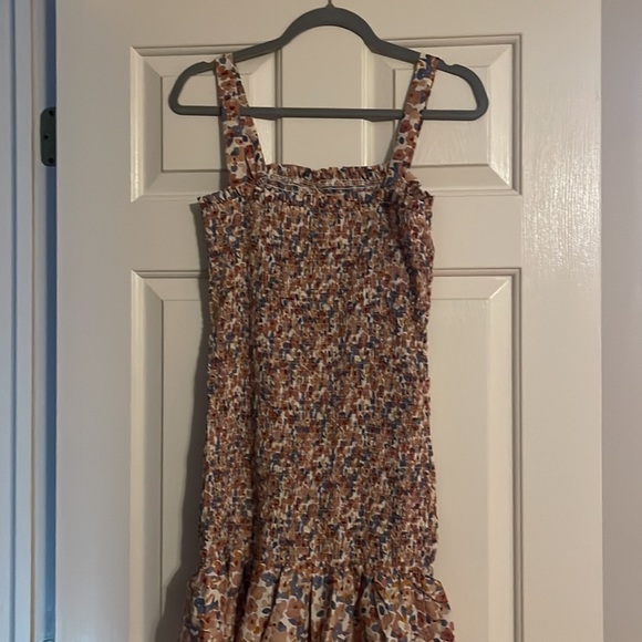 Smoked Ruffle Floral Dress - Picture 2 of 3